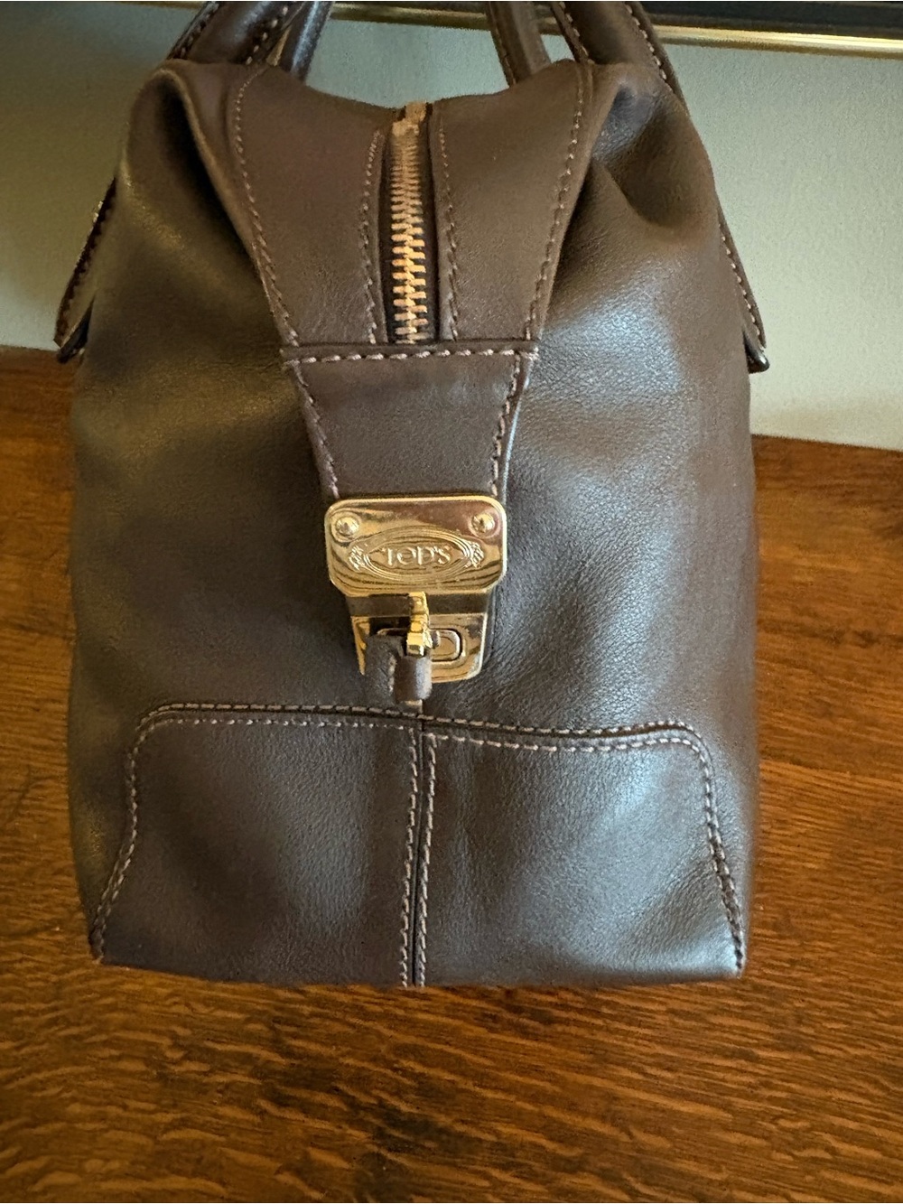 Tod’s D-Styling Leather Bauletto Satchel Bag - Chocolate Brown (Excellent) CoA - Picture 5 of 17